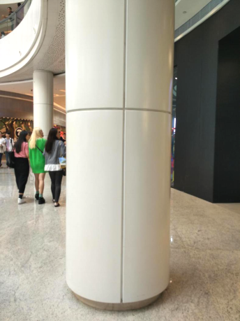 弧形铝单板包柱独具一格,装饰效果佳